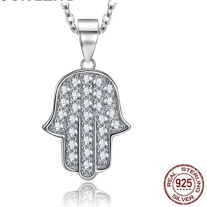 Authentic Hamsa Of Harmony 925 Silver Pendant Of Protection