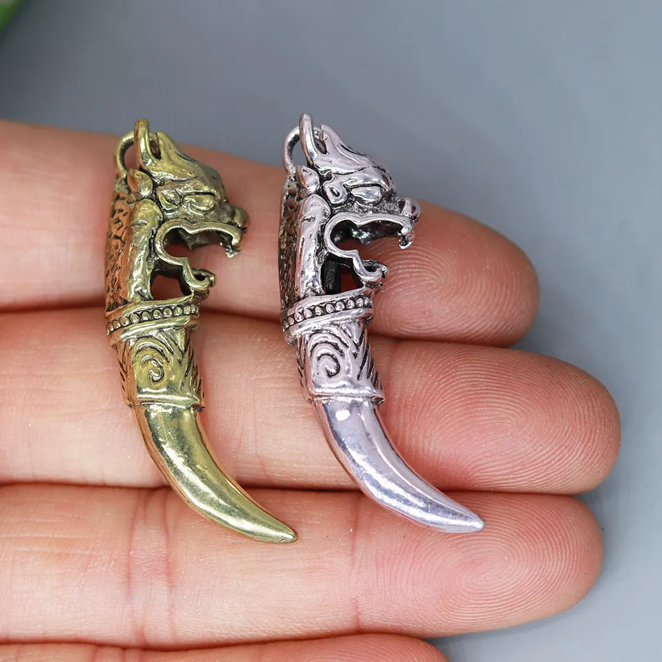 Authentic Wolf's Whisper Gold Plated Tooth Talisman For Courageous Hearts