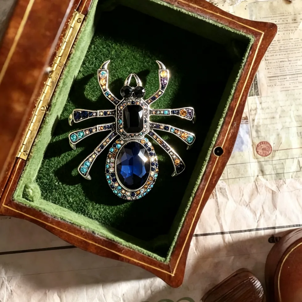 Authentic The Arachnid Weaver Gold- Plated Talismanic Brooch