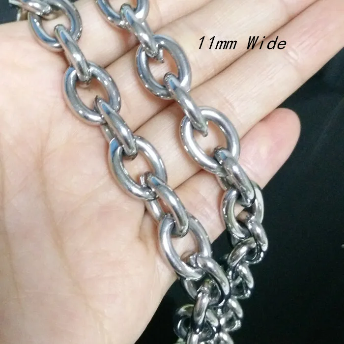 Authentic Women Men Silver Color/Gold Plated Rolo Oval Chain Necklace