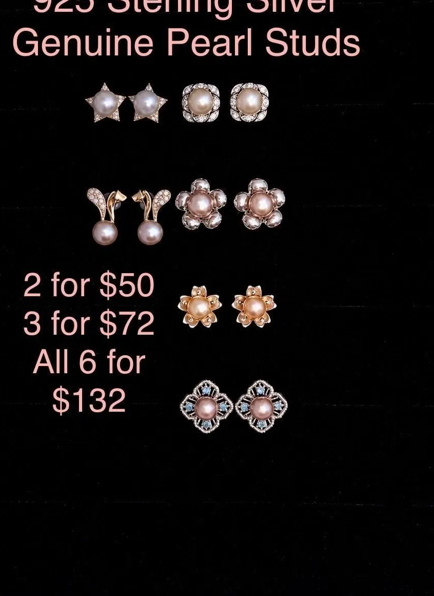 Authentic Pearl Harmony: 18K Gold Plated Sterling Silver Earrings for Spiritual Balance