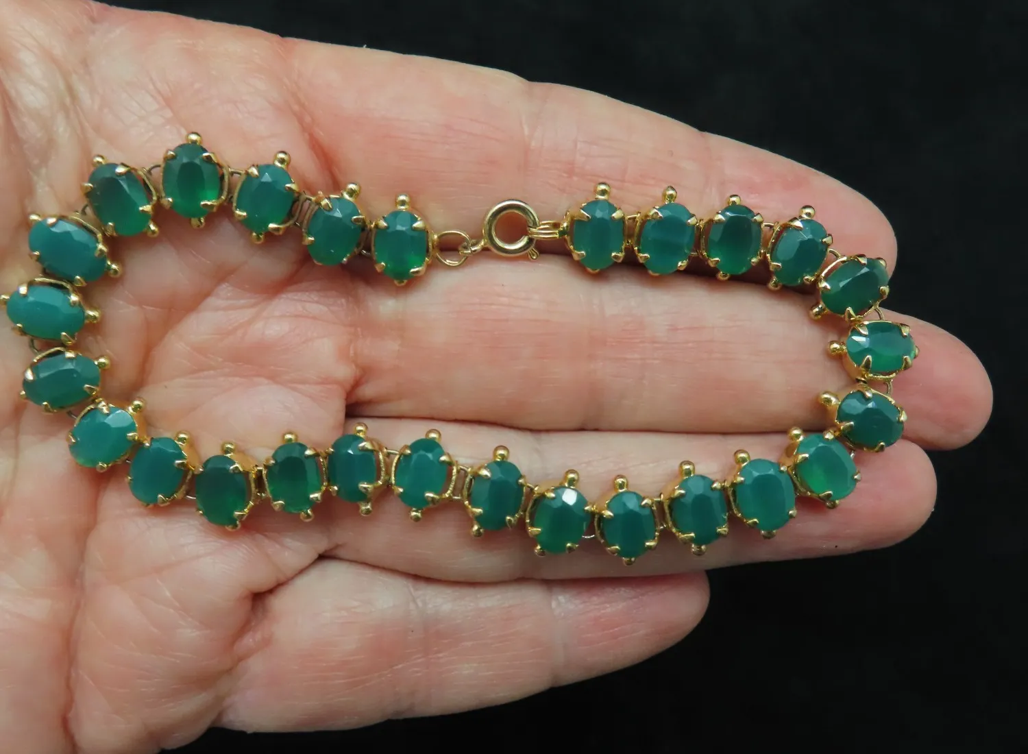 Authentic The Verdant Luminescence Emerald and Gold Talisman Bracelet