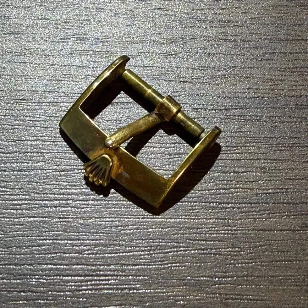 Authentic Genuine ROLEX 16mm Gold Plated Pin Buckle for Leather Strap
