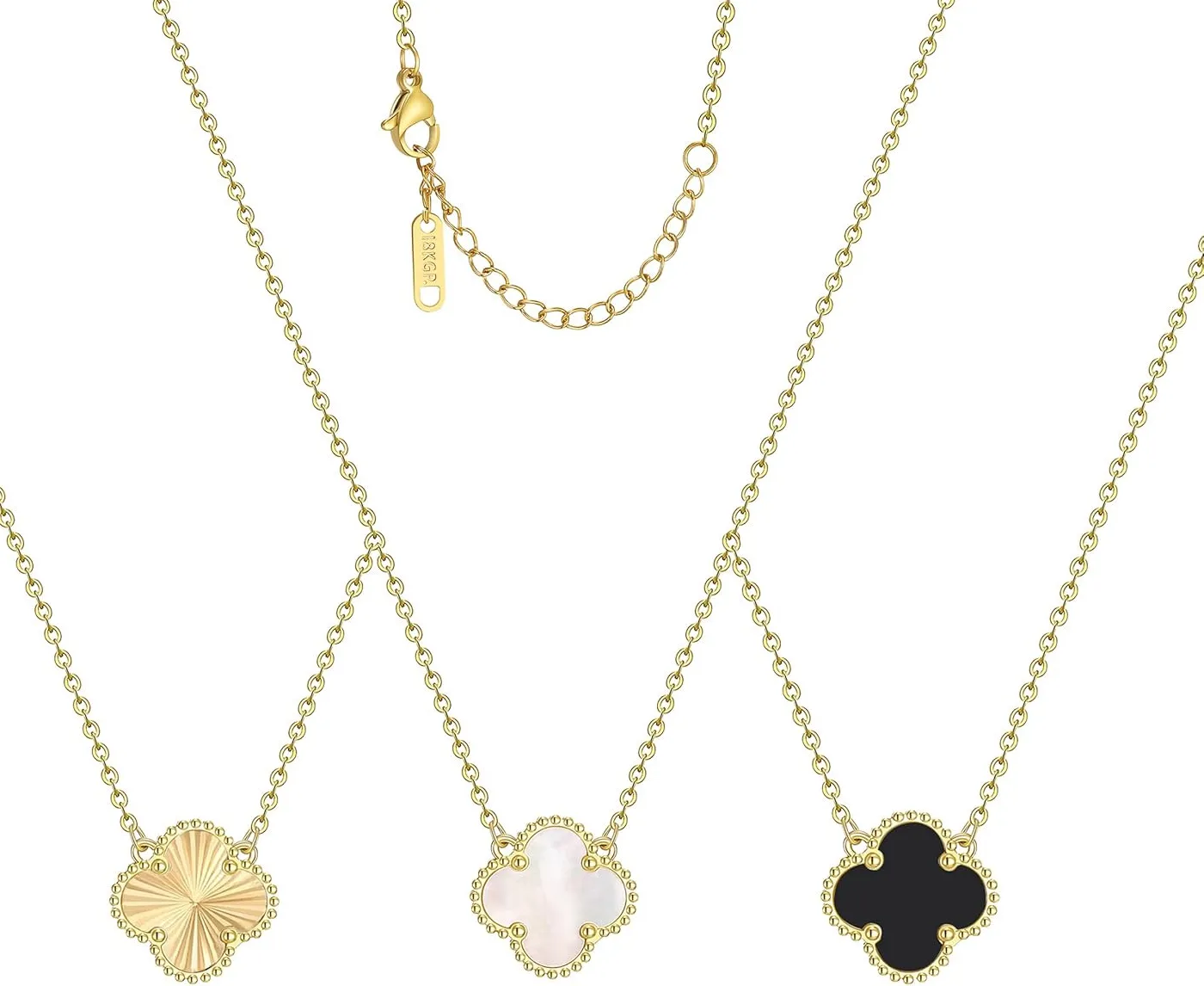 Authentic Amplify Your Good Fortune with the 18K Gold Plated Four Leaf Clover