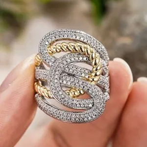 Authentic Radiant Solar Threads Multi- Layered Gold Band Ring