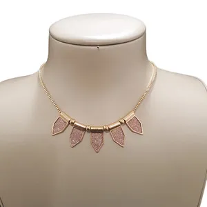 Authentic EXPRESS Women's Sparkly Collar Gold Plated Brown Short Necklace NWT