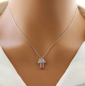 Authentic STG 18K Gold Plated Sparkly Popcorn Pendant Necklace