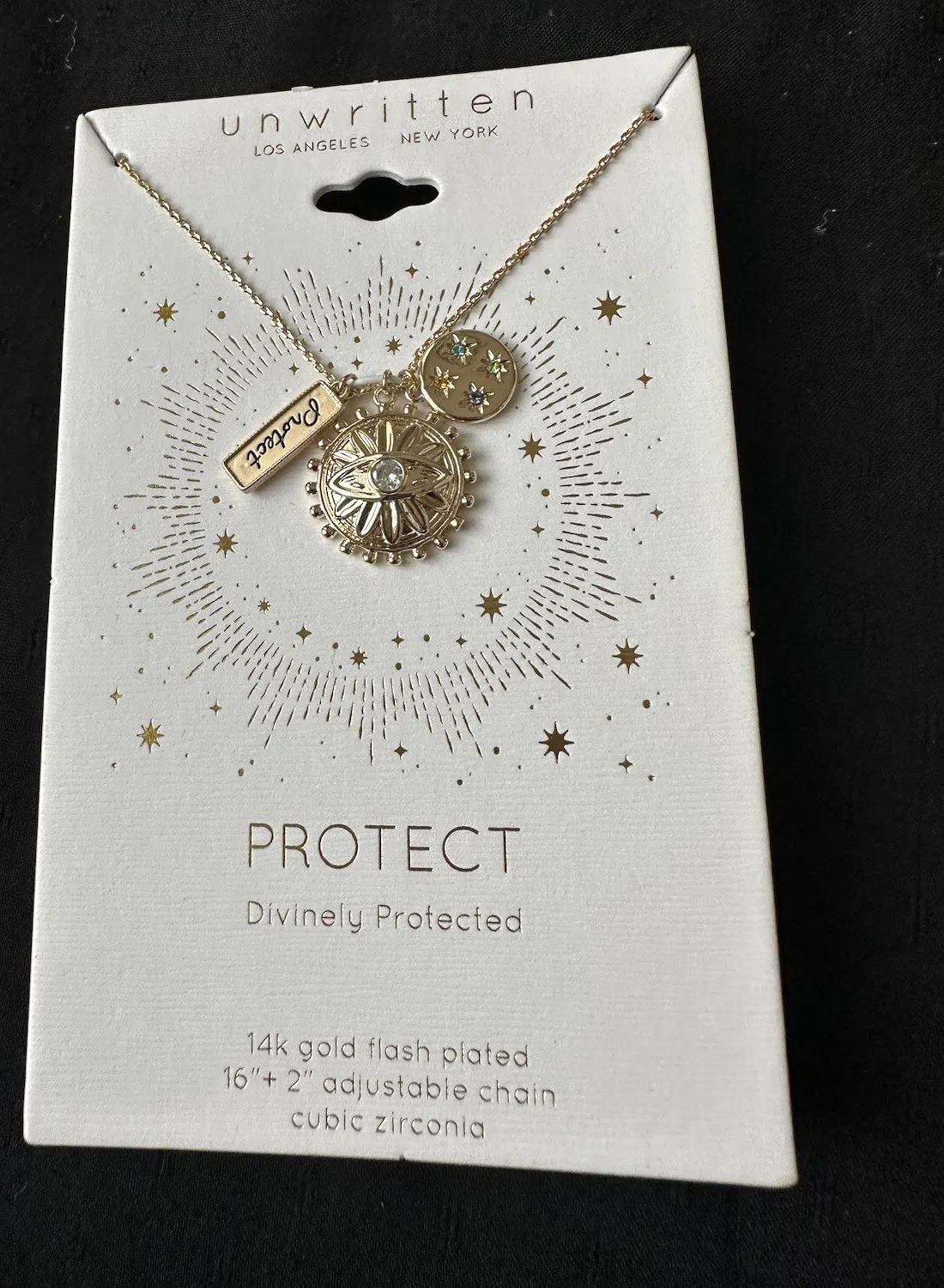 Authentic Celestial Harmony Crystal Pendant - 14K Gold-Plated Multicolor Protection Amulet