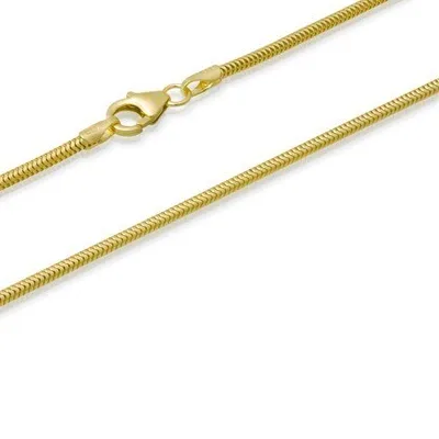 Authentic The Golden Serpent Conduit: 14k Gold-Plated Sterling Silver Italian Snake Chain