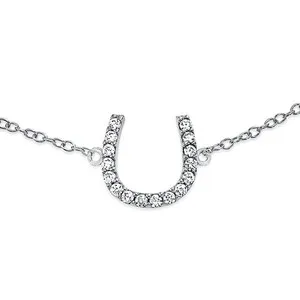 Authentic Celestial Horseshoe Anklet: Pave CZ & Gold‑Plated Silver for Protection & Fortune
