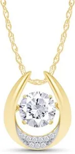 Authentic The Golden Crescent of Fortune Moissanite Horseshoe Talisman