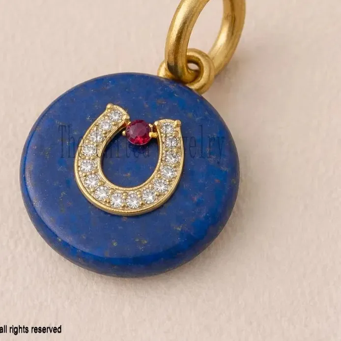 Authentic The Celestial Path: Lapis Lazuli and Golden Horseshoe Talisman