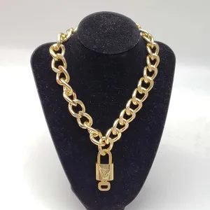 Authentic Authentic Louis Vuitton Lock & Key w/ Unbranded Gold Plated Gold Chain Necklace