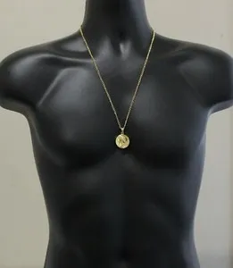 Authentic Sanctuary of Grace Holy Mary Pendant and Serenity Prayer Necklace Set in Radiant Gold