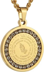 Authentic The Sanctuary of Grace Gold-Plated Praying Hands Devotional Medallion