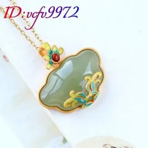 Authentic Blossoming Serenity - Jade Flower Pendant of Inner Peace