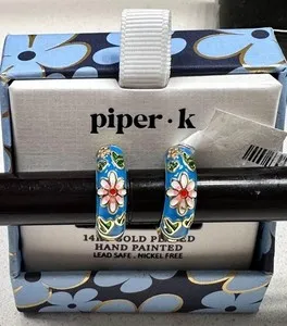 Authentic Celestial Bloom Cloisonné Hoop Earrings: A Vessel of Radiant Grace