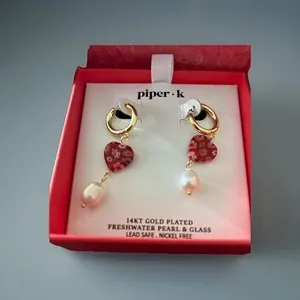 Authentic Heartfelt Harmony: Red Heart Earrings for Unwavering Love & Protection