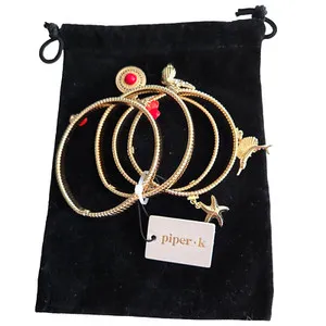 Authentic Mystical Nautical Quartet: Gold Plated Piper - K Bracelets for Sacred Harmony
