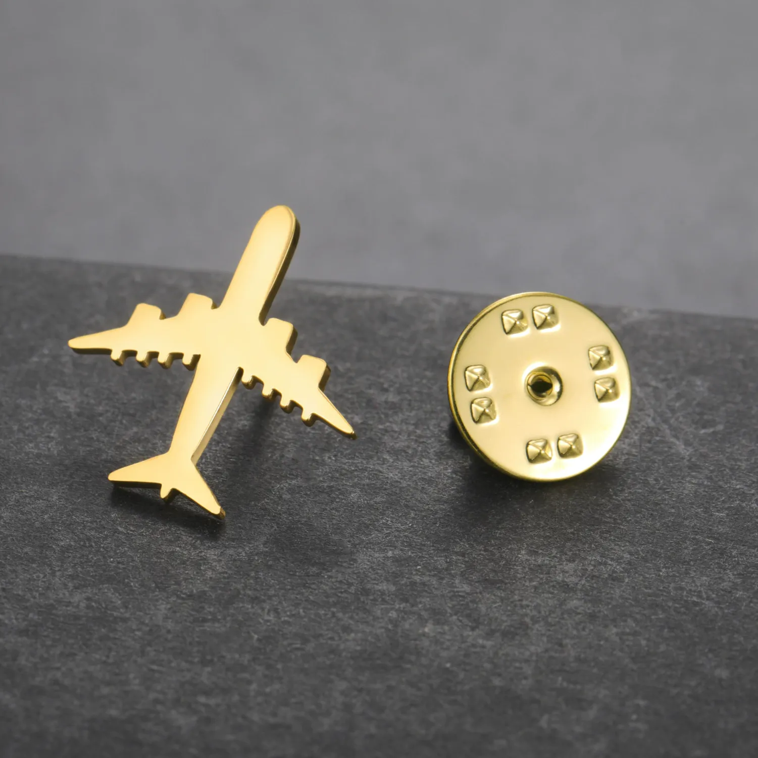 Authentic Lucktune Vintage Airplane Brooch Pin Plane Adjustable Aviation Jewelry Pilot Travel Accessory Everyday Wear