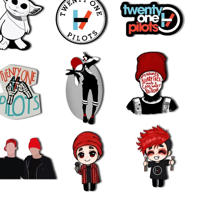 Authentic Band Wenty One Pilots Pin Brooches Accessories Acrylic Band Wenty One Pilots Backpack Badge Jewelry For Fans