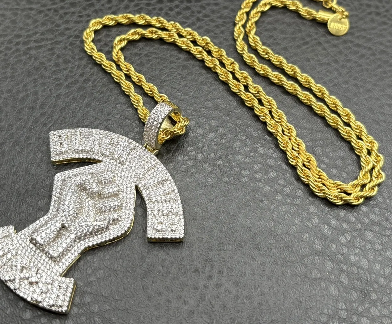 Authentic Empowerment Emblem: 18K Gold Plated Unity Fist Necklace