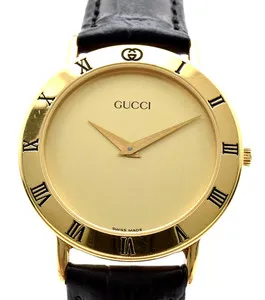 Authentic [Near MINT] Gucci 3000.2.M  Vintage Gold Plated Quartz Men's Watch From JAPAN