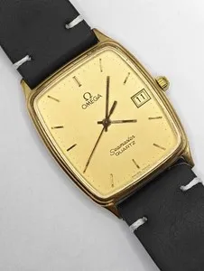 Authentic Vintage Omega Seamaster Quartz Ref.196.0265 Cal.1430 Gold Plated Date Watch