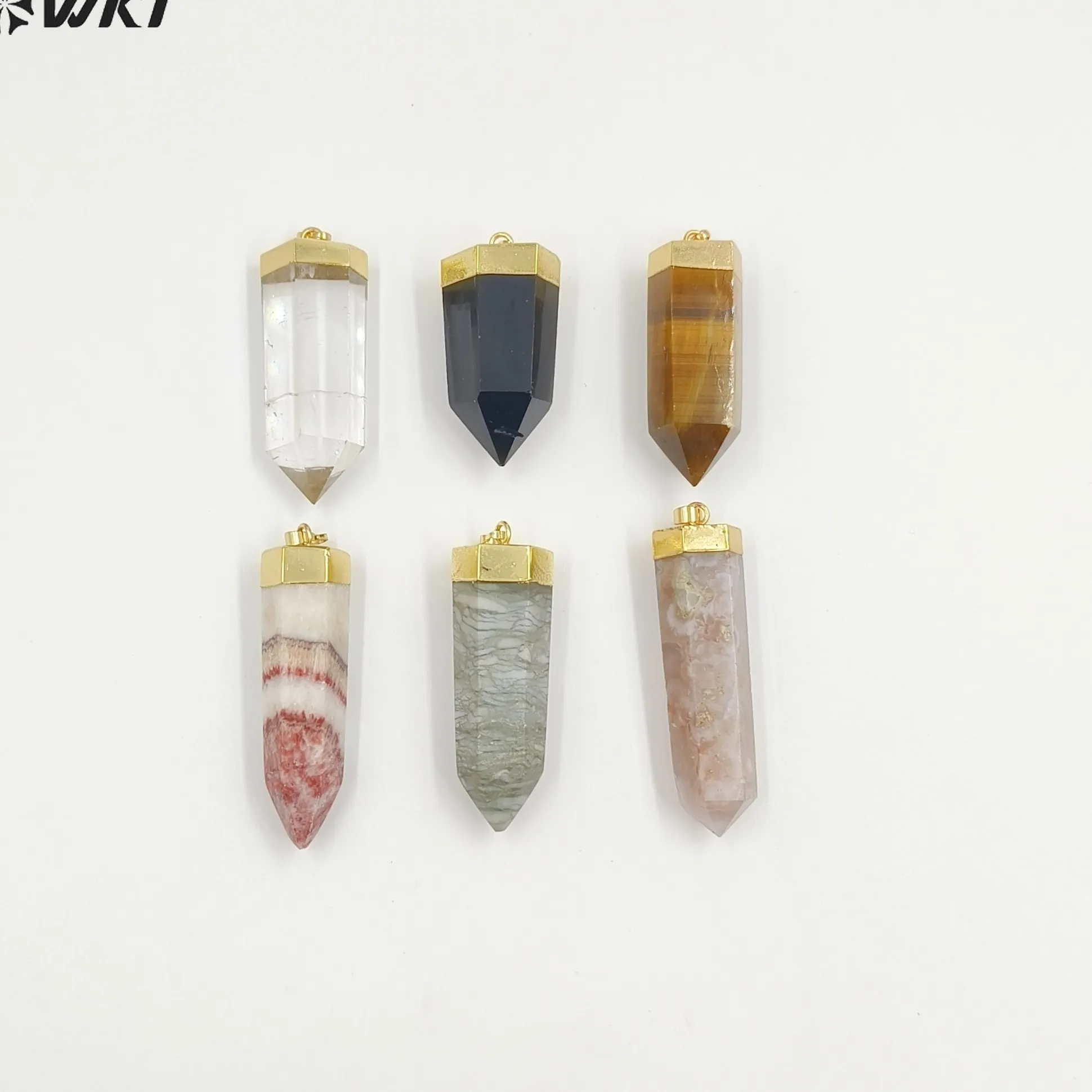 Authentic Wt- P2007 Special Wonderful Versatile Aqua Crystal Quartz Pendant With 18K Real Gold Plated Acc