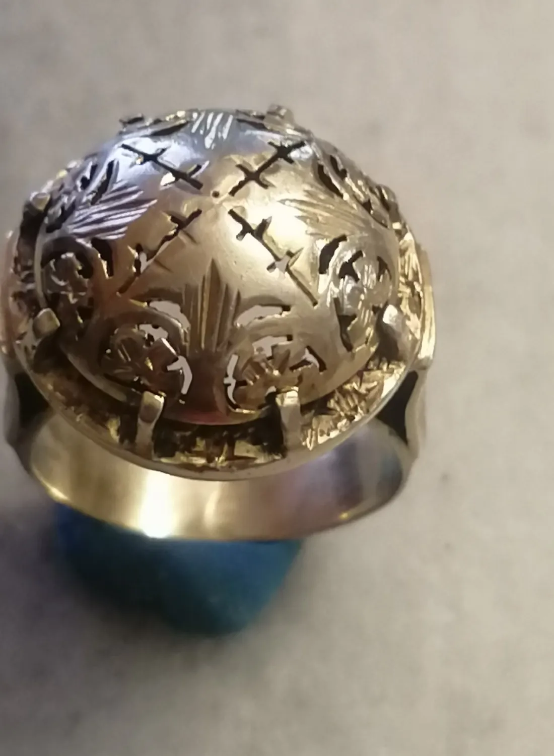 Authentic The Georgian Cross Signet Ring of Sacred Devotion