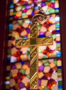 Authentic Ethereal Passion Flower Reliquary: An Edwardian Golden Cross