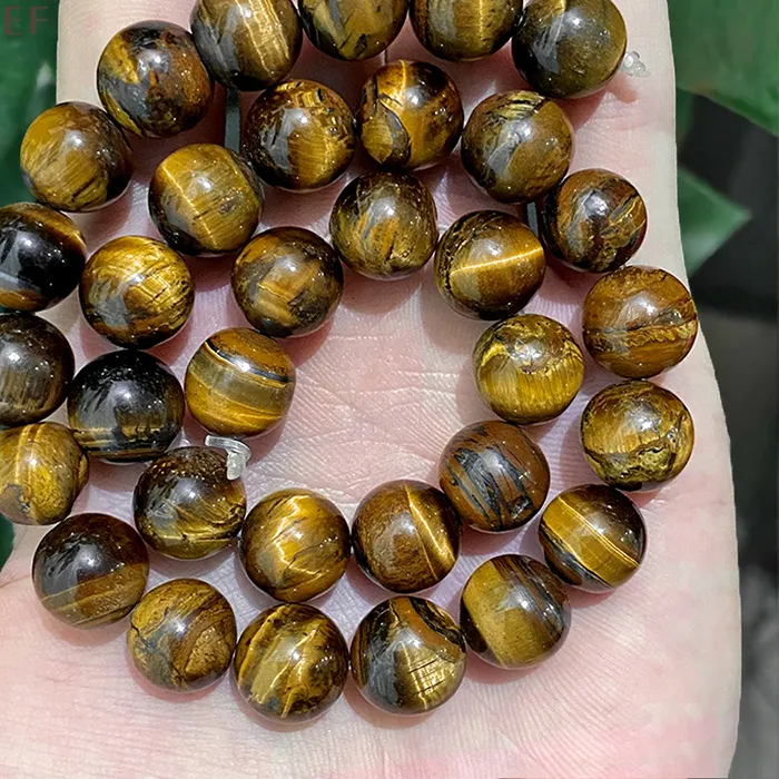 Authentic Natural Brown Gold Tiger Eye Stone Beads Round Loose Beads For Jewelry Making  DIY Bracelet Earrings 15" Strand 4/6/8/10/12/14mm