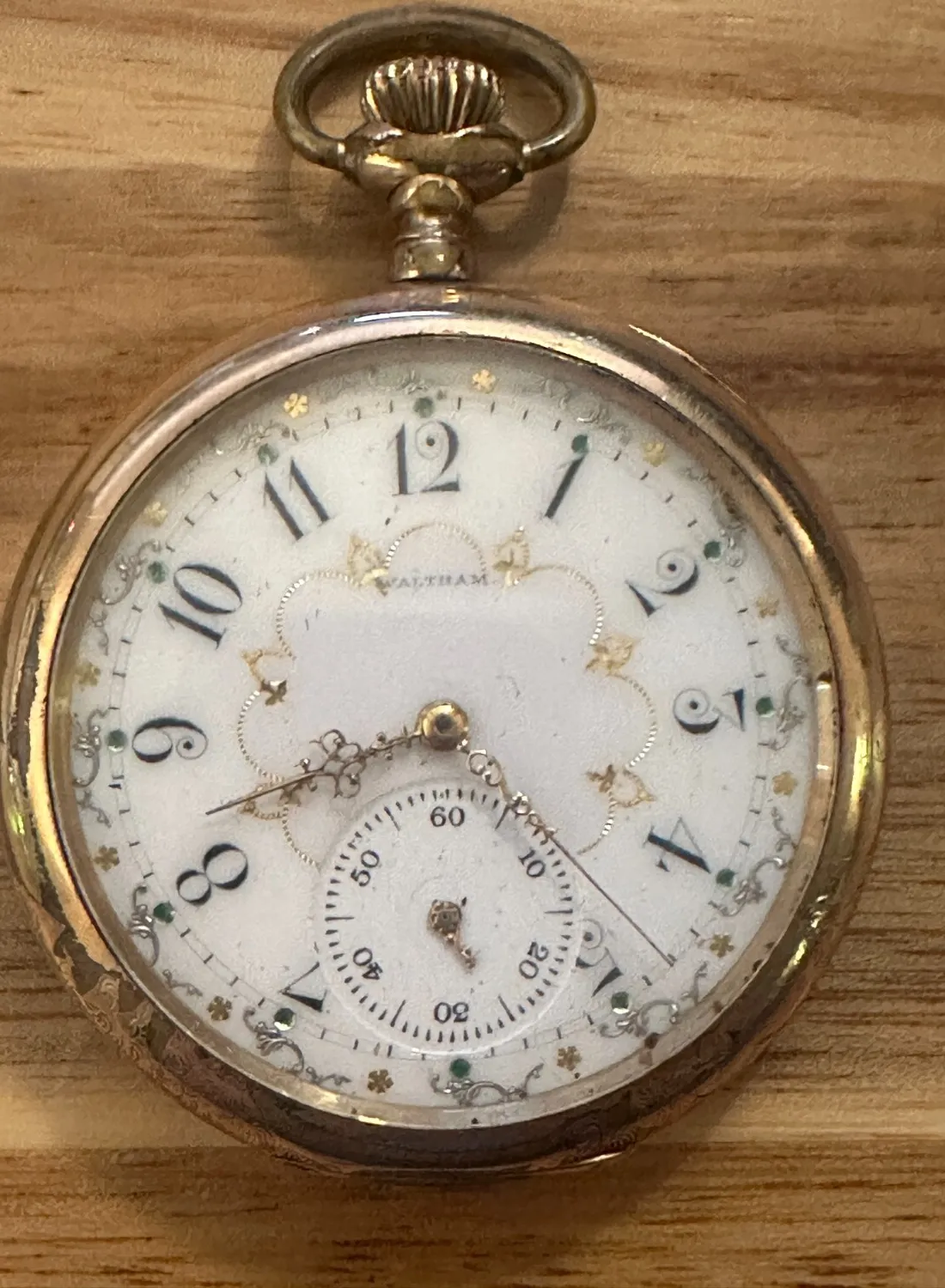 Authentic The Golden Epoch Open-Faced Waltham Timepiece
