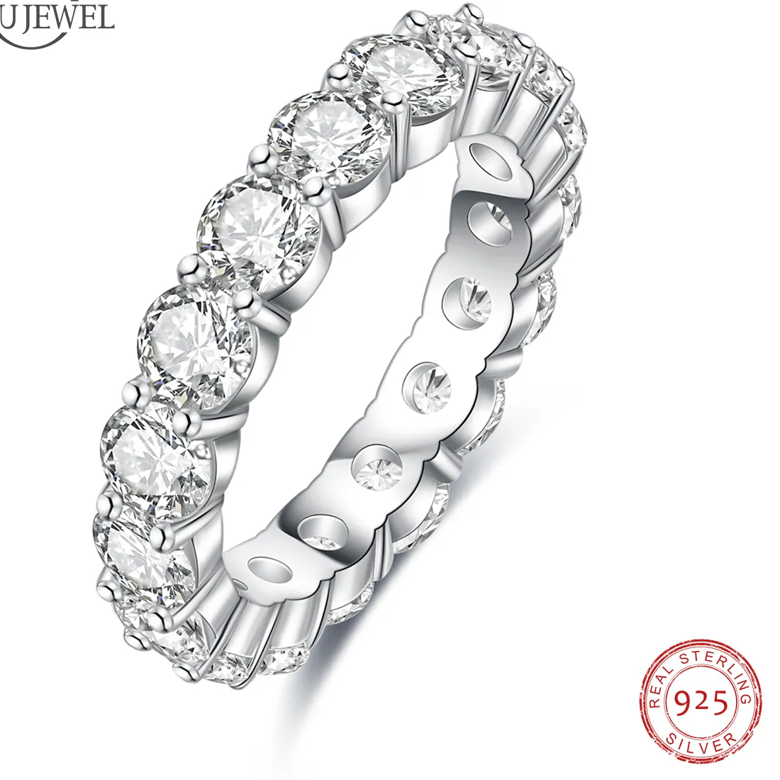 Authentic Eternity Of Radiant Moissanite A Celestial Love Band