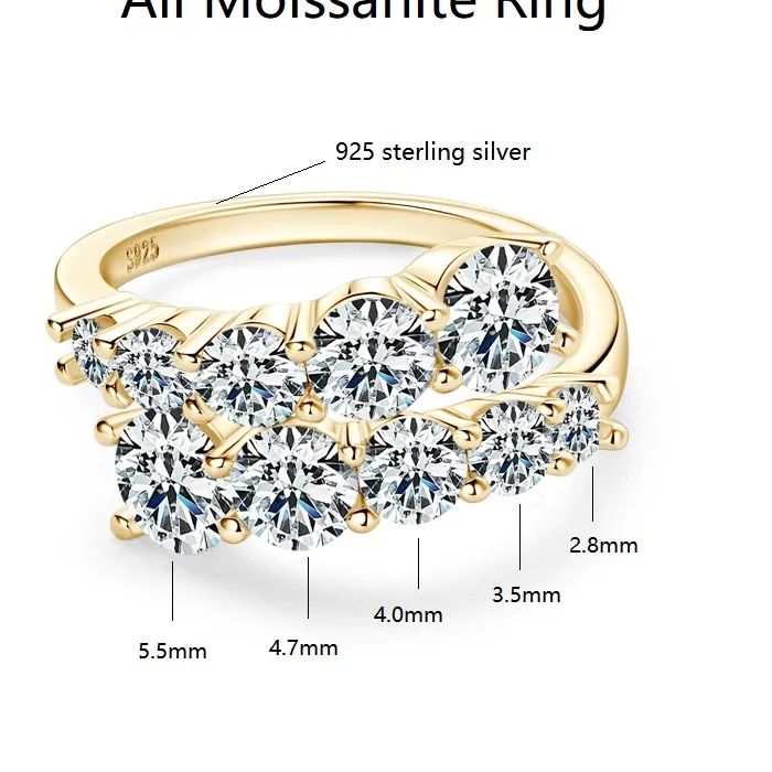 Authentic The Celestial Ten: Moissanite Infinity Radiance Band