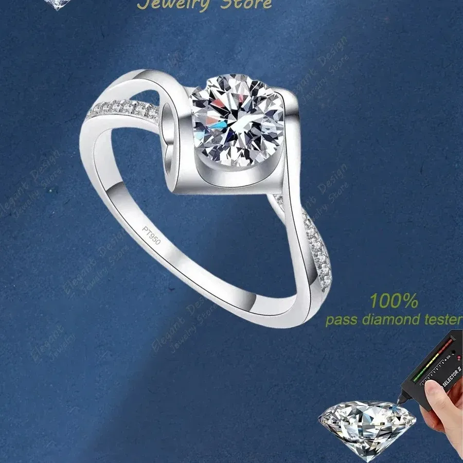 Authentic The Angel's Kiss Celestial Vow Ring - Ethereal Moissanite and Platinum Essence