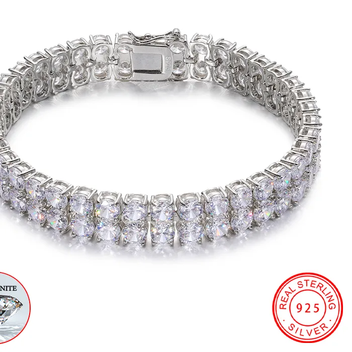 Authentic Radiant Luminary Double Row Moissanite Tennis Talisman