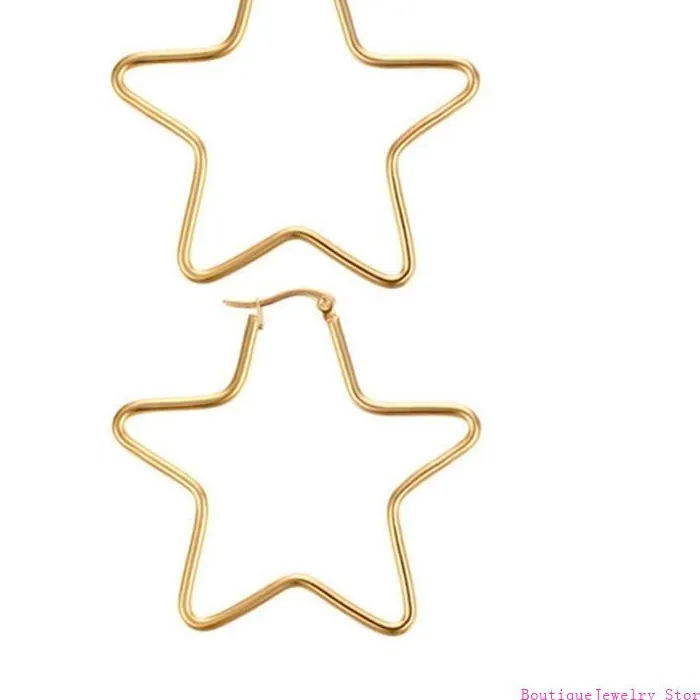 Authentic E1PE Unique Gold or Steel Pentacle Earrings Charm Great For Enhancing Your Party Look