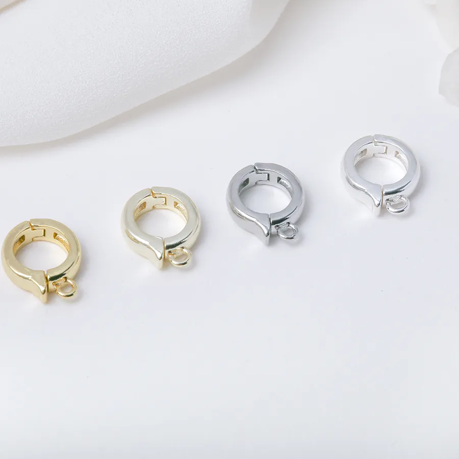 Authentic 5Pcs Pendant Enhancer Shortener Bail Clasps Gold Plated Charm Connector Clasps For Diy Necklace Bracelet Jewelry Making ﻿