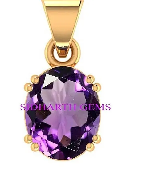 Authentic Amethyst Radiance: The Violet Flame Gold-Plated Amulet