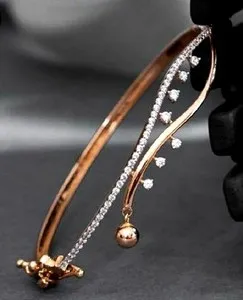 Authentic Celestial Orbit Rose Gold Moissanite Bangle