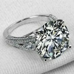Authentic 2.00CT ROUND CUT LAB CREATED WOMEN'S WEDDING RING 14K WHITE GOLD PLATED