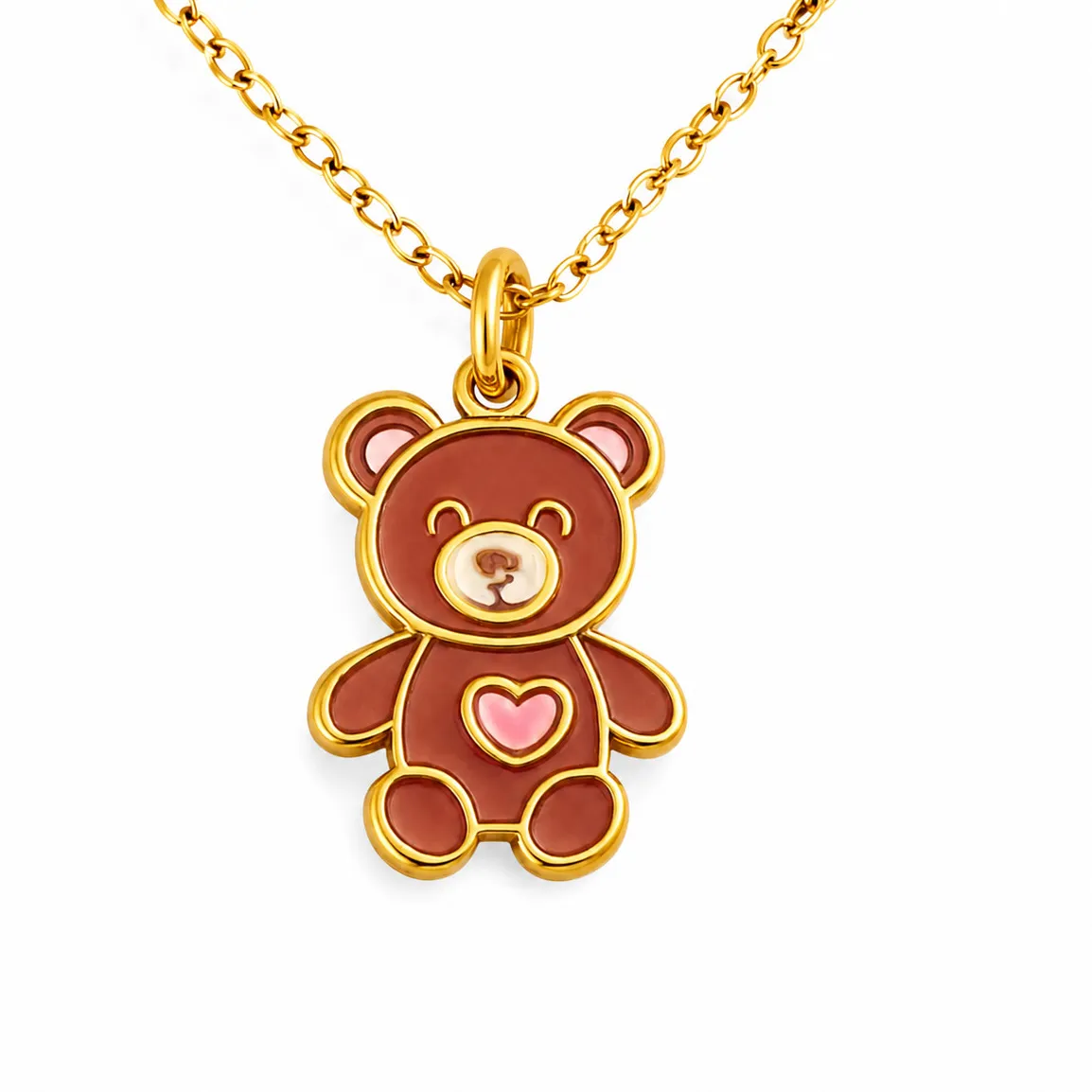 Authentic The Golden Ursine Guardian - Whimsical Comfort and Joy 18K Gold Plated Talisman