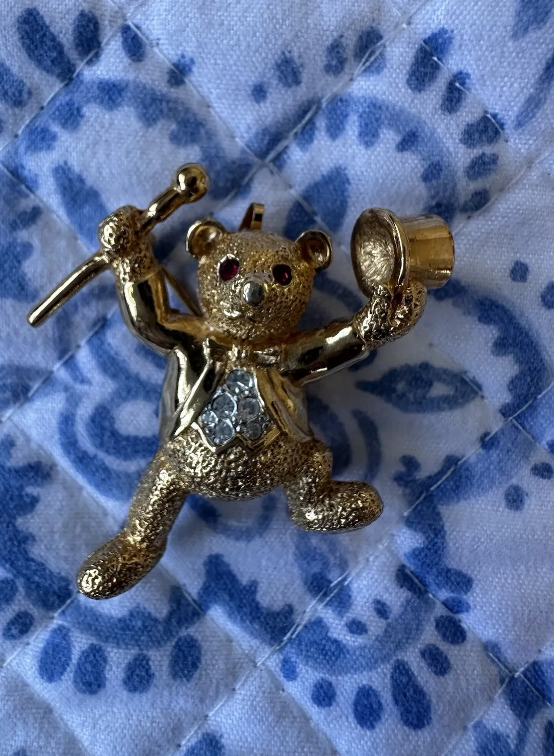 Authentic Enchanted Gold‑Plated Teddy Bear Talisman