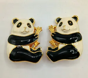Authentic The Golden Bamboo Bear: Doreen Ryan Enamel Panda Talismans