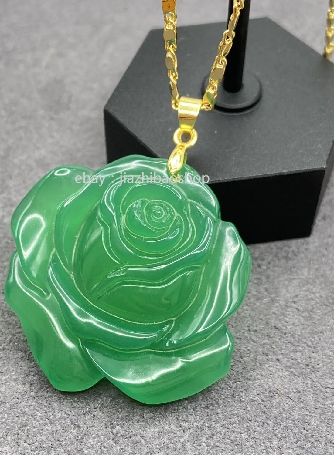 Authentic Sacred Harmony of the Rose: 18K Gold Plated Jade and Chalcedony Talisman
