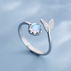 Authentic Lunar Guardian: Celestial Fishtail Ring for the Feminine Soul