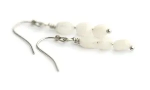 Authentic Celestial Tumbled Gemstone Earrings - Sacred Geometry and Elemental Harmony Talismans