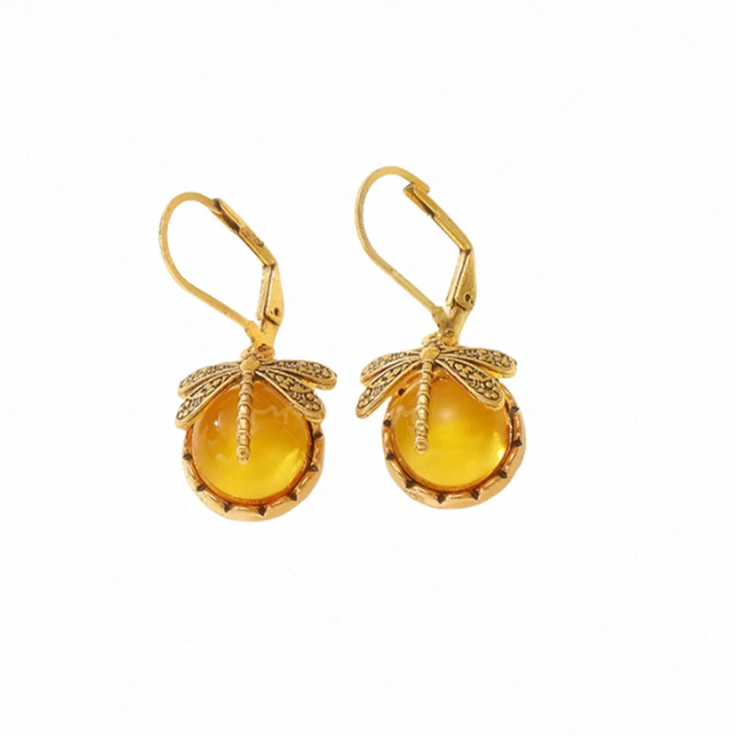 Authentic Ethereal Dragonfly Moonstone Talisman Earrings