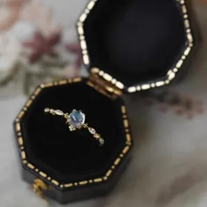 Authentic The Luna Aura: Vintage Blue Moonstone and 24K Gold-Plated Talisman